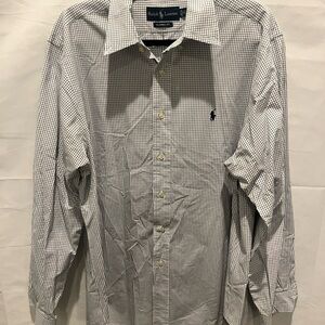 Ralph Lauren Men's Gingham Shirt classic fit size 17 34/35.
